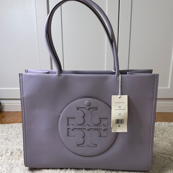 NWT 💟Tory Burch Purple Heather Ella Bio Small Tote Tote Bag - Picture 1 of 12